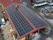 Rooftop solar power plant on a pitched roof