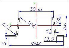 Profil Omega 1,4mm S280GD Zn600, 1.4
